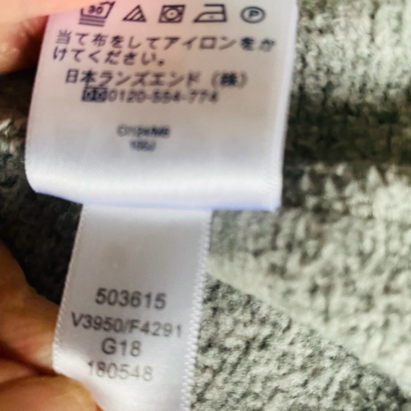 Lands End Womens Grey Oversized Zip Up Cardigan Sweater - Picture 8 of 8